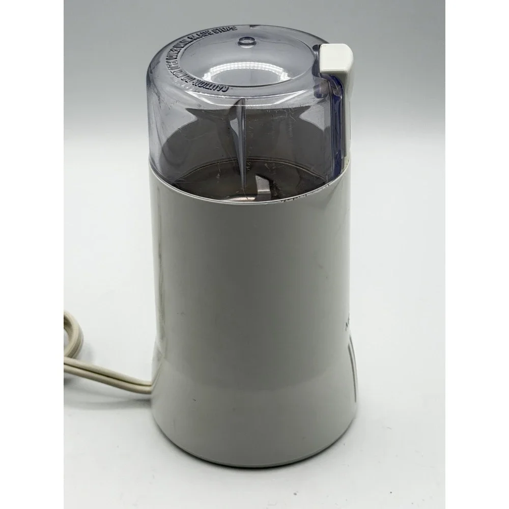 Mr. Coffee Model IDS 55 Electric Coffee or Spice Grinder White Works